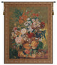 Terracotta Floral Bouquet Bright Belgian Wall Tapestry