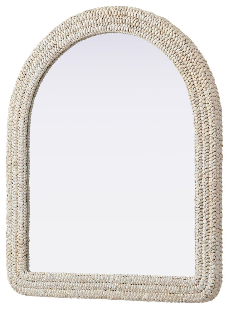 Elegant Lighting MR4G3642 Marlowe 36"W x 42"H Arched Flat Medium - Linen White
