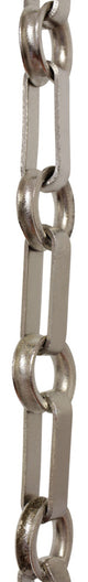 Brass Rectangle Chandelier Chain, 3', Polished Nickel, W30