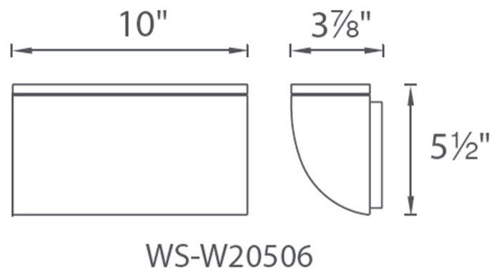 WAC Lighting Scoop LED Indoor or Outdoor Wall Light, White