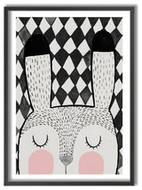 Kids Framed Art Print, Bunny by Treechild, 24"x36", Framed