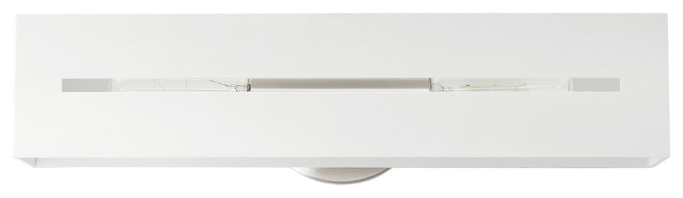 Textured White With Brushed Nickel Accents Urban, Industrial, Vanity Sconce
