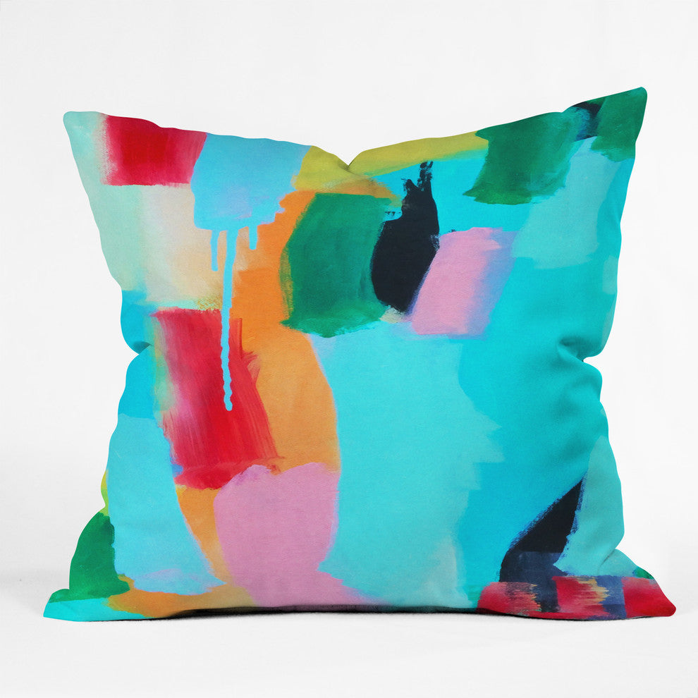 Natalie Baca Clear Blue Sky Throw Pillow, 26"x26"