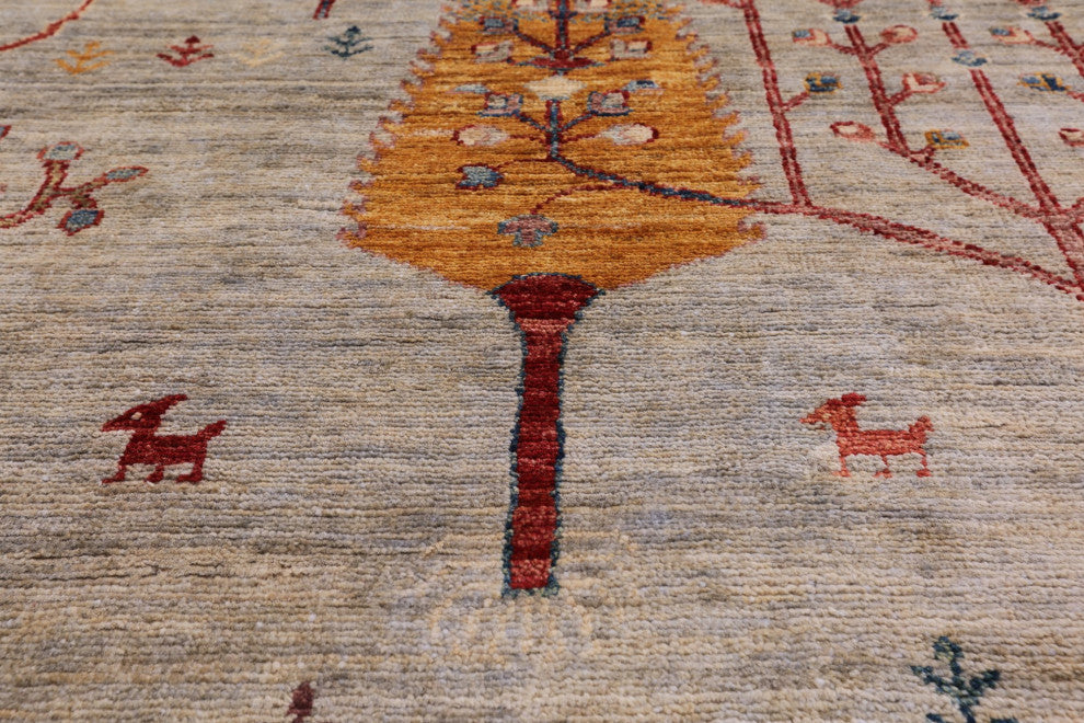 Handmade Tribal Persian Gabbeh Wool Rug 6' 4" X 9' 7" Q5282
