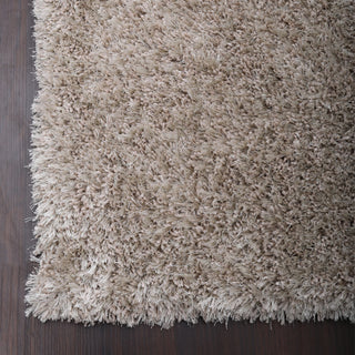 HAND TUFTED SHAG POLYESTER ECO-FRIENDLY AREA RUGS, Ivory Color, Solid Design