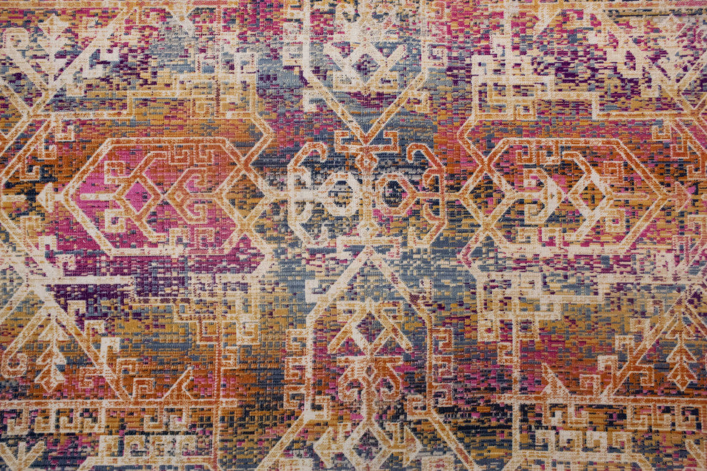 Noori Rug Low-Pile Jerald Blue/Pink Rug