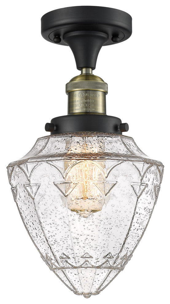 Innovations 517-1CH-BAB-G664-7 1 Light Semi-Flush Mount, Black Antique Brass