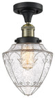 Innovations 517-1CH-BAB-G664-7 1 Light Semi-Flush Mount, Black Antique Brass