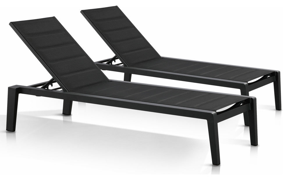 HIGOLD 6977 Emoti  Mesh Outdoor Chaise Lounge Set of 2,Aluminum