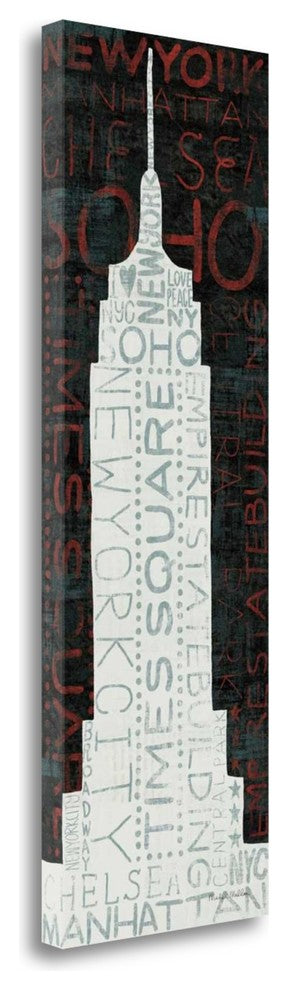 "Empire State Building - Red" By Michael Mullan, Giclee on Gallery Wrap Canvas
