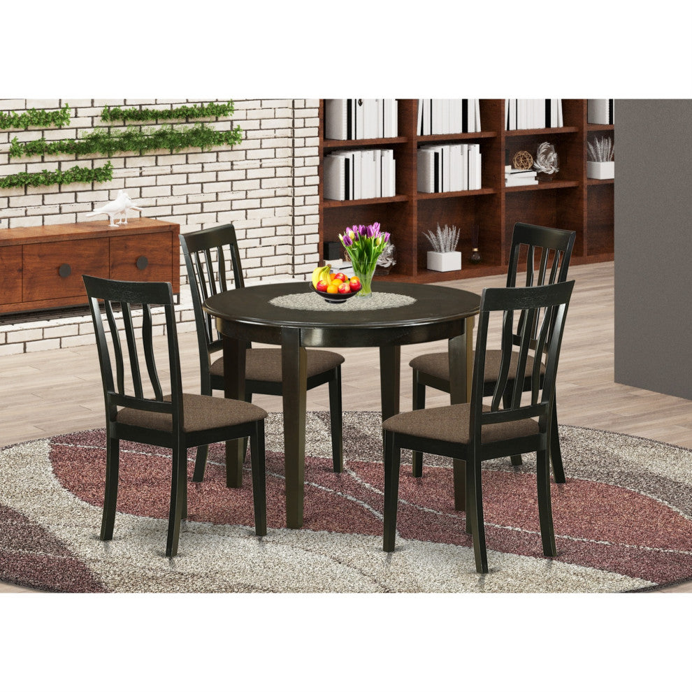 Boan5-Cap-C, 5-Piece Small Kitchen Table Set, Kitchen Table and 4 Kitchen Chairs