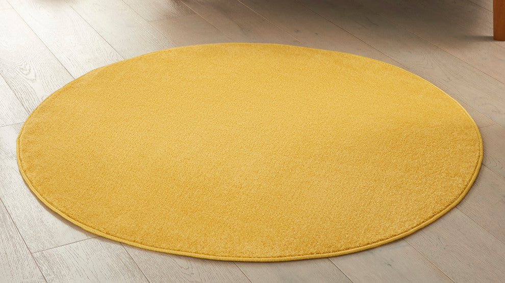 Nourison Essentials 4' x Round Yellow Outdoor Area Rug