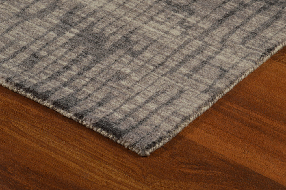 Gray Traffic Contemporary Modern Area Rug, 5'x7'