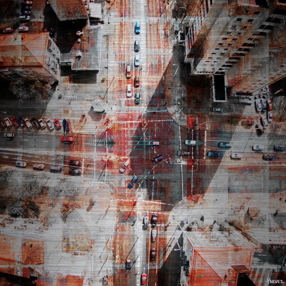 "Midday Confusion" Painting Print on Brushed Aluminum, 40"x40"