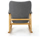 GDF Studio Bethany Mid Century Fabric Rocking Chair, Gray