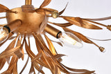 Piper 18.5" Flush Mount, Gold Leaf