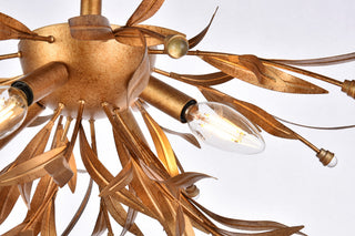 Piper 18.5" Flush Mount, Gold Leaf