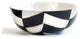 3.5" Round Capiz Bowl, Black Chevron, Set of 2