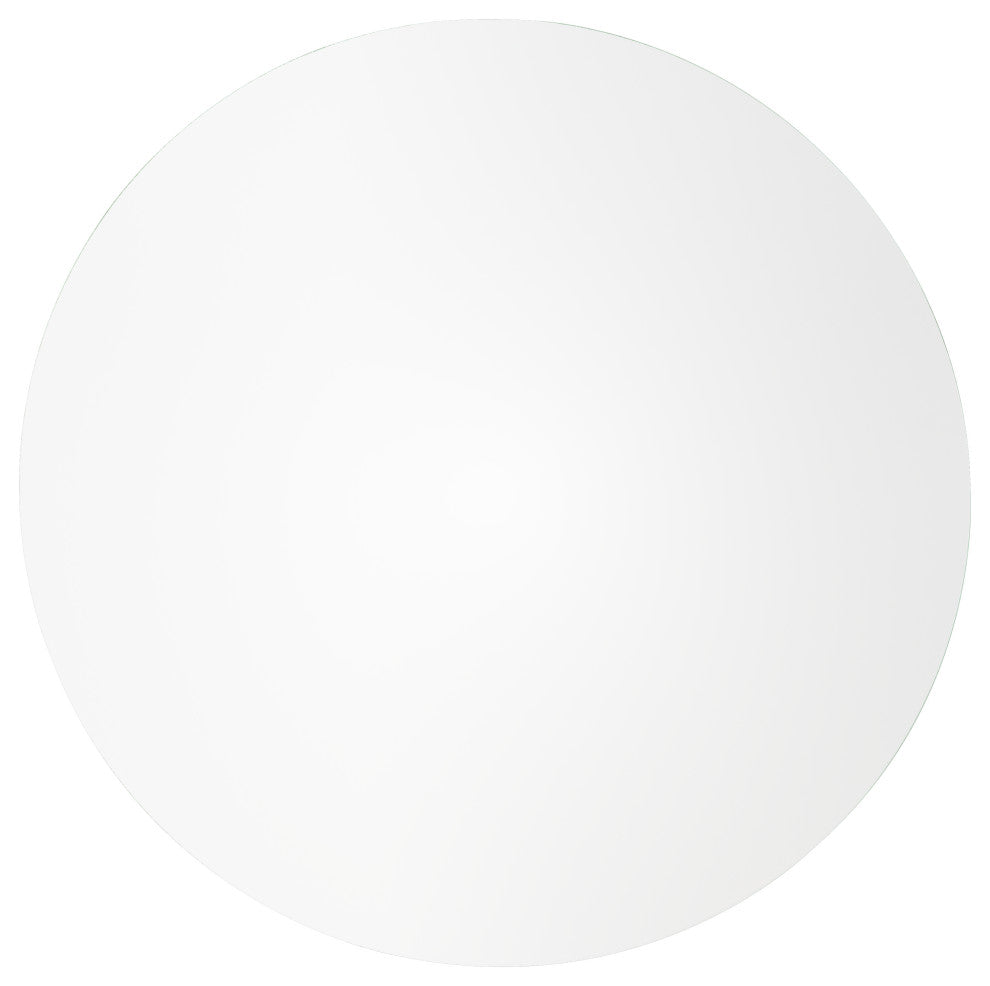 Round Dining Table 35" MDF Wood Tabletop in Steel for Dining Room & Kitchen, White