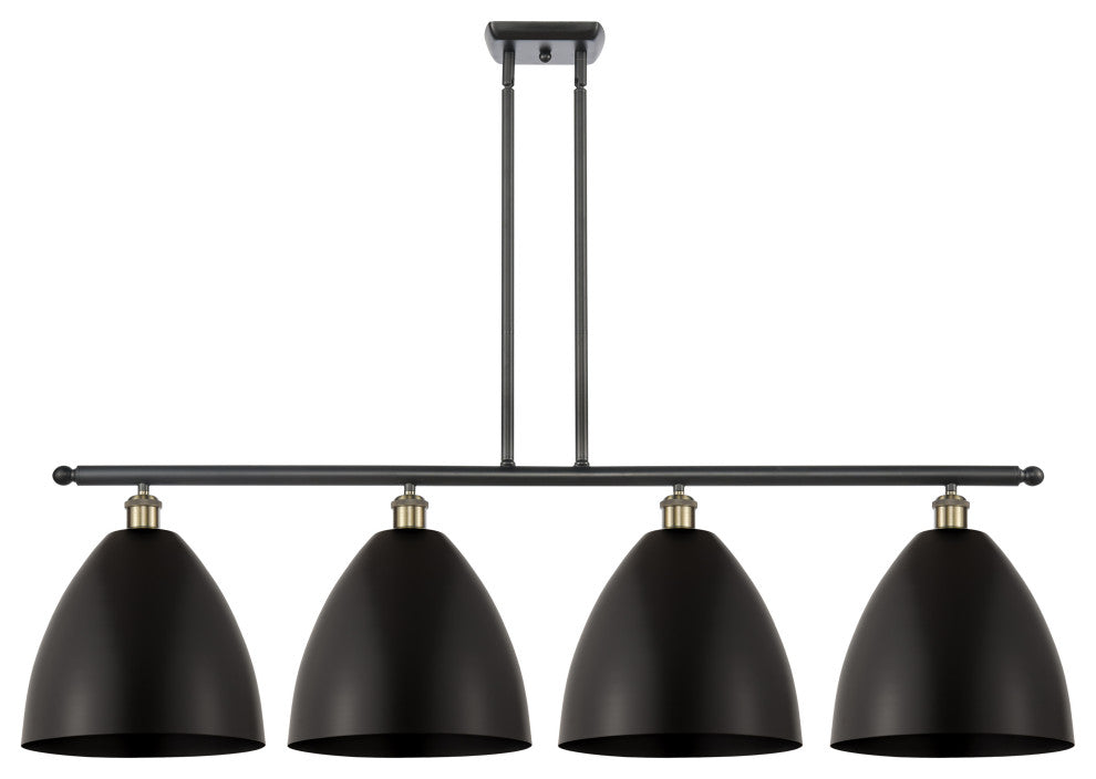 Ballston Dome Island Light, Black Antique Brass, Matte Black