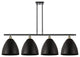 Ballston Dome Island Light, Black Antique Brass, Matte Black
