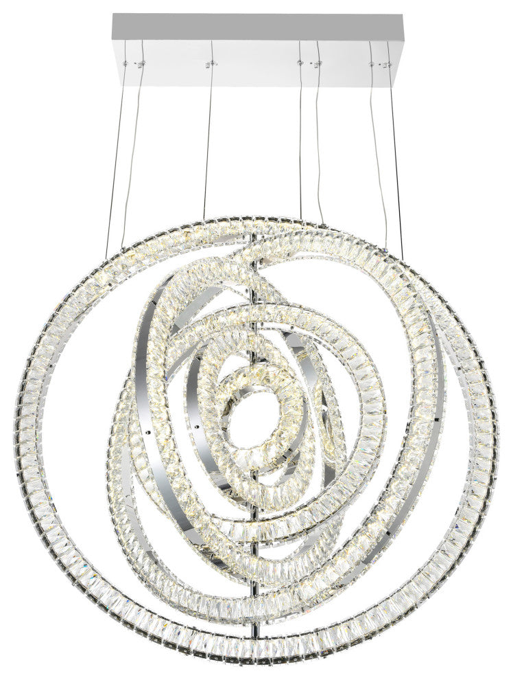 Celina LED Chandelier With Chrome Finish