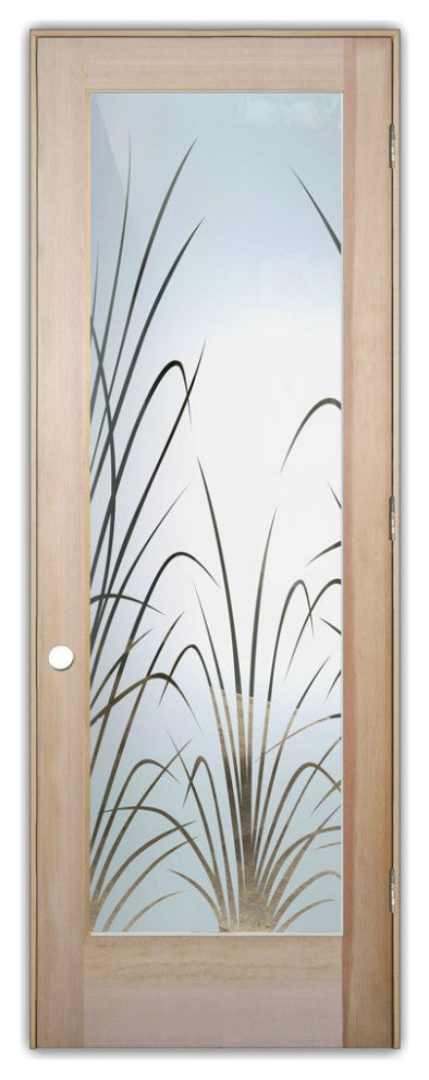 Interior Prehung Door or Interior Slab Door - Wispy Reeds - Douglas Fir...