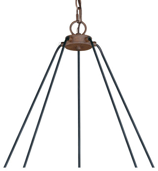 Milone 5L Chandelier Textured Rustic Bronze