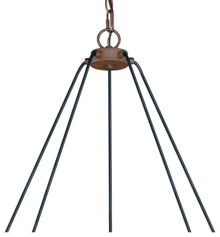 Milone 5L Chandelier Textured Rustic Bronze