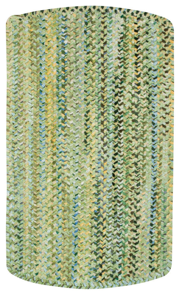 Capel Ocracoke Pale Green 0425_225 Braided Rugs - 5' X 8' Oval