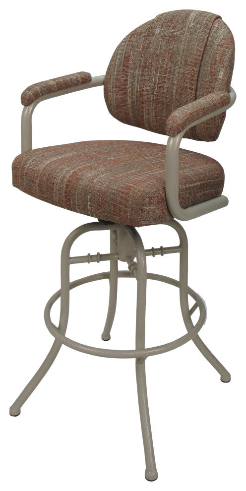 Swivel Tilt Metal Counter 26" 30" Bar Stool M-70, Watusi Madder - Beige, 26"