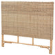 Cantara Modern Bohemian Natural Rattan Queen Size Standalone Headboard