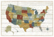 "Barnboard Map WORKING" Digital Paper Print by Sue Schlabach, 32"x22"