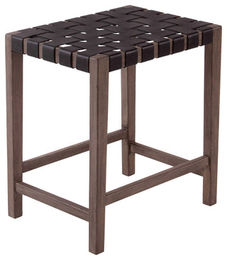 Counter Stool Madeira, Black Leather