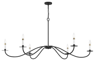 6-Light Chandelier, Matte Black