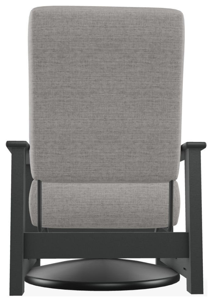 Leeward Deep Seat Outdoor Hidden Swivel Rocker, Rain Graystone/Graphite