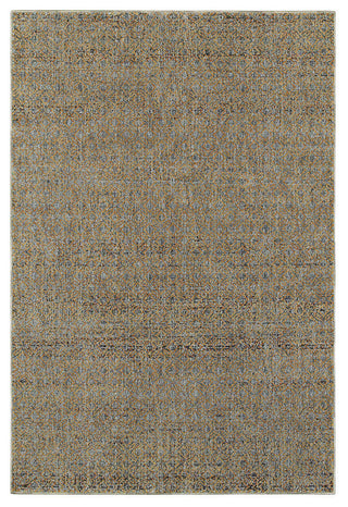 Oriental Weavers Sphinx Atlas 8048B Solid Color Rug, Blue/Gold, 3'3"x5'2"