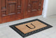 A1HC Black Rubber and Coir Paisley Border Monogrammed Double Doormat, 30"X48", U