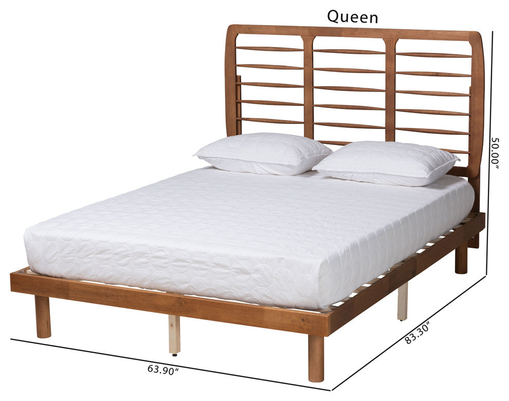 Micah Ash Walnut Platform Bed, Full