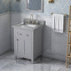 Chatham Traditional 24" Grey Single Sink Vanity, Steel Grey Cultured Marble Vani