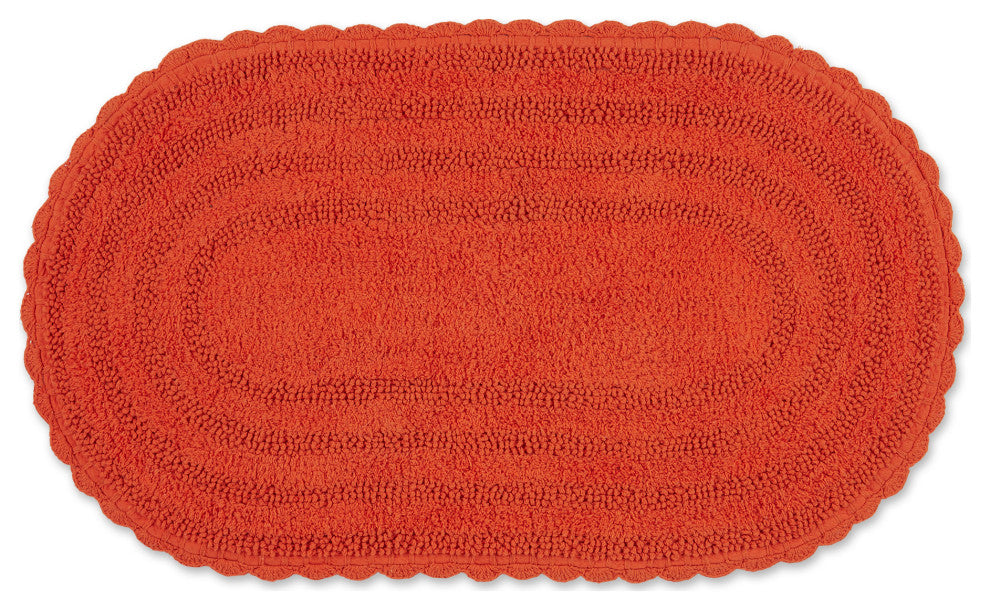 Spice Large Oval Crochet Bath Mat