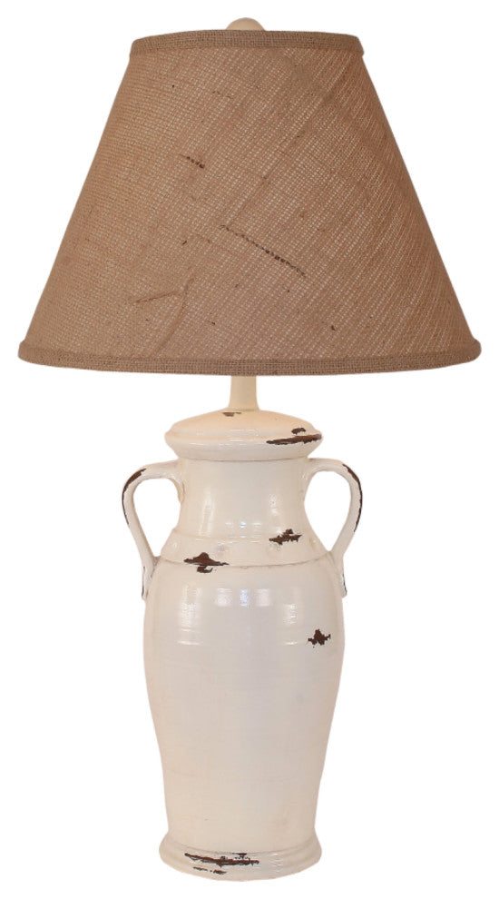 Heavy Distressed Light Nude Vase Table Lamp