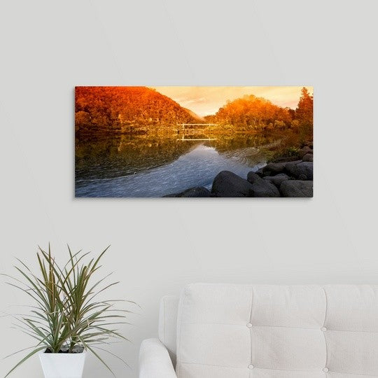 "Alexandra Bridge II" Wrapped Canvas Art Print, 30"x14"x1.5"