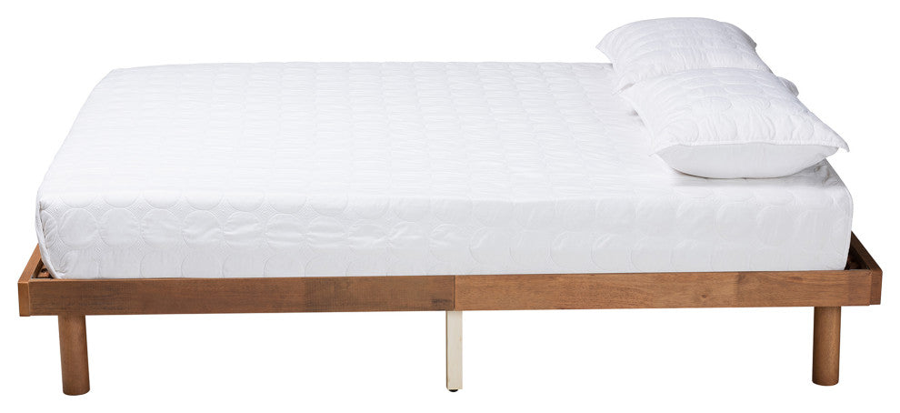 Maisy Walnut Platform Bed Frame, Full