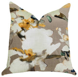 Maya De Aqua Floral Multi Color Luxury Throw Pillow, 18"x18"