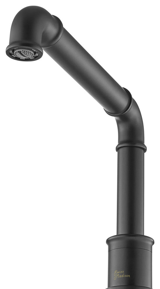 Avallon 8" Widespread, Sleek Handle, Bathroom Faucet, Matte Black