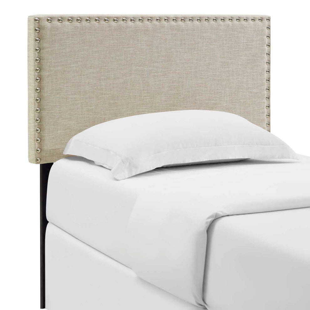 Modway Phoebe Twin Upholstered Fabric Headboard, Beige