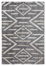 Weave & Wander Caide Contemporary Gray/White Rug, 4'x6'