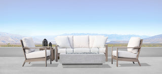 Laguna Stylish Aluminum Frame Spectrum Carbon Outdoor Sofa