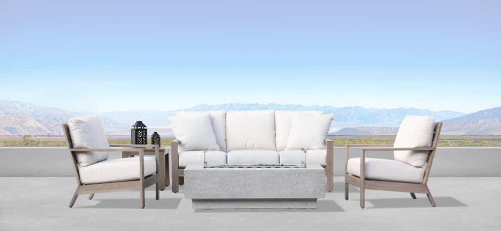 Laguna Stylish Aluminum Frame Spectrum Carbon Outdoor Sofa